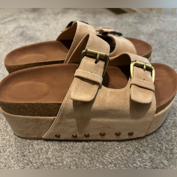 Suede Platform Wedges - Picture 3 of 5